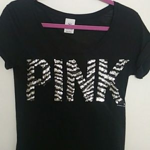 ⭐TRADED⭐VS PINK Bling Tee